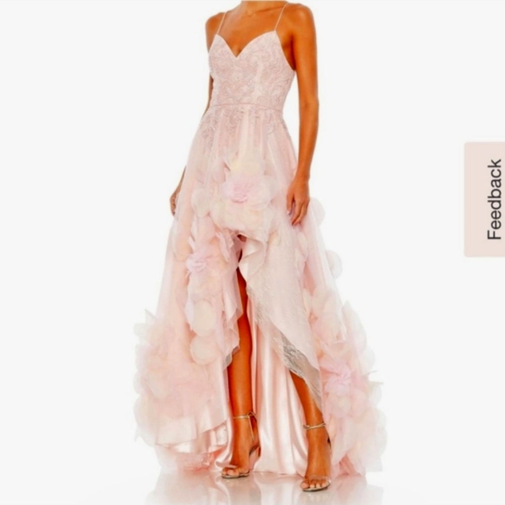 WEDDING DRESS Brand New! Pink High Low Embillished Gown
